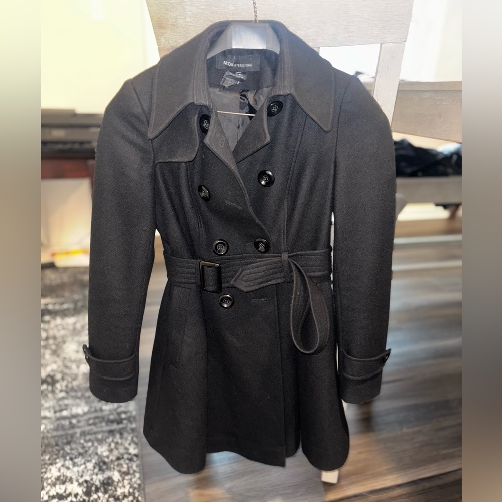 Moda International Black Trench Coat